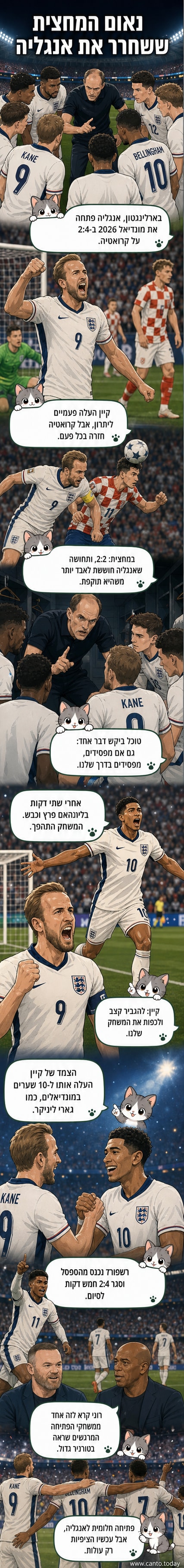 תומאס טוכל עומד במרכז חדר ההלבשה, מדבר אל השחקנים. ברקע, ארי קיין וגביאל בלינגהאם מקשיבים.