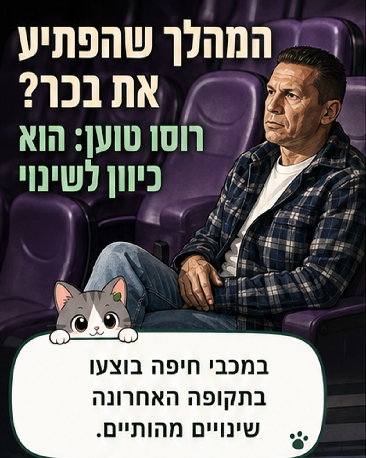 בכר לא הופתע מהשינויים במכבי