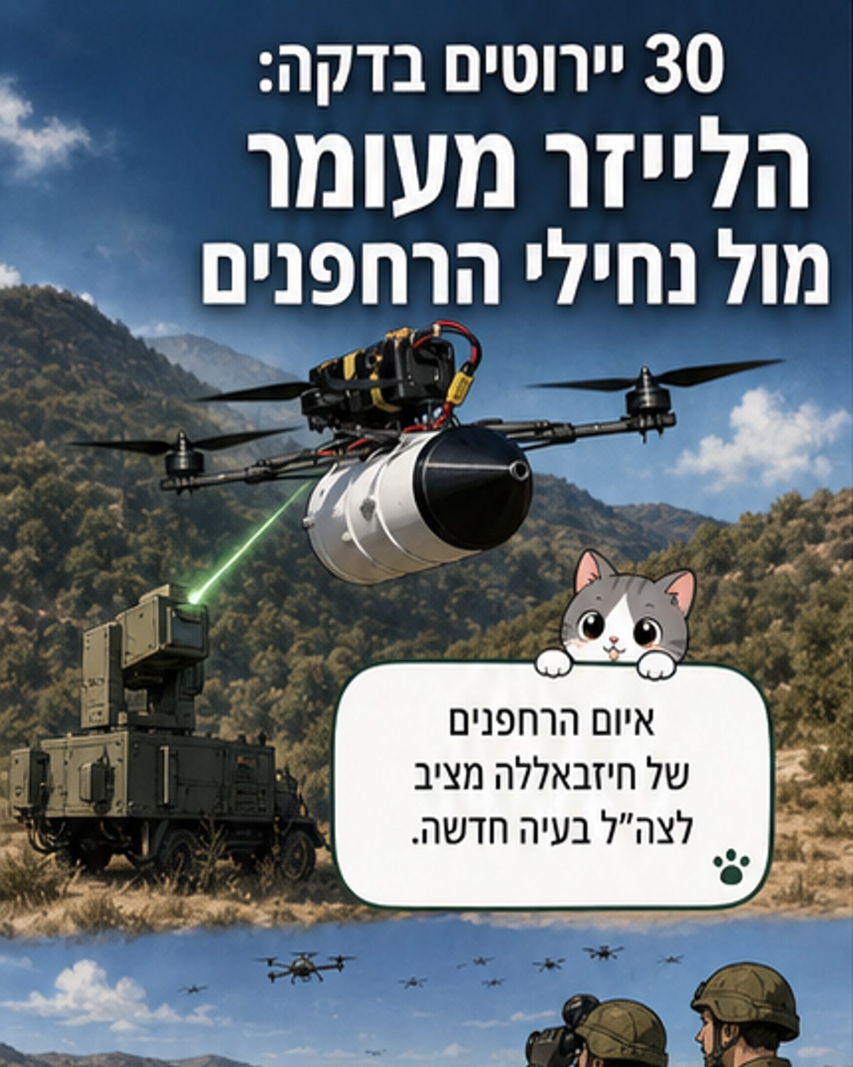 מכונת ירייה לייזר: 30 יירוטים בדקה