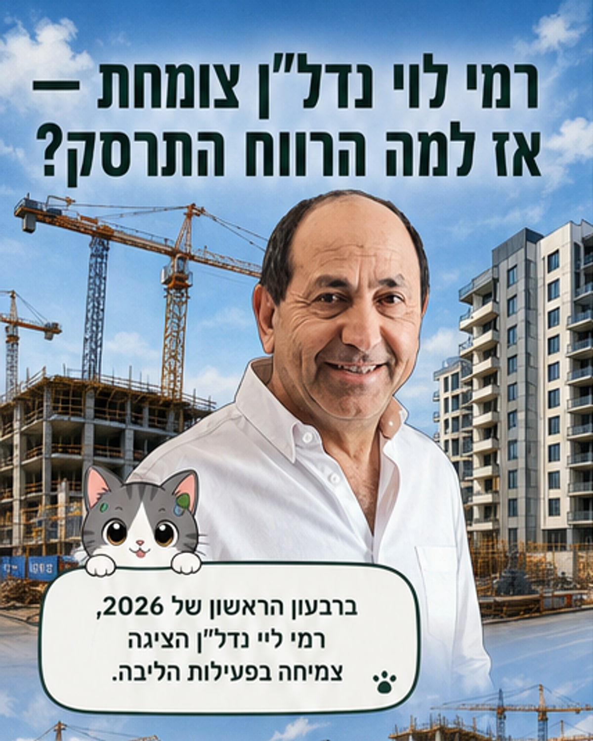 רמי לוי נדל"ן: רווח נקי צנח ב-80%
