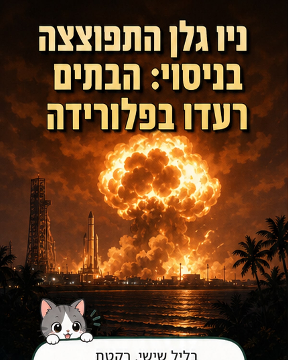 פיצוץ טיל של Blue Origin בפלורידה
