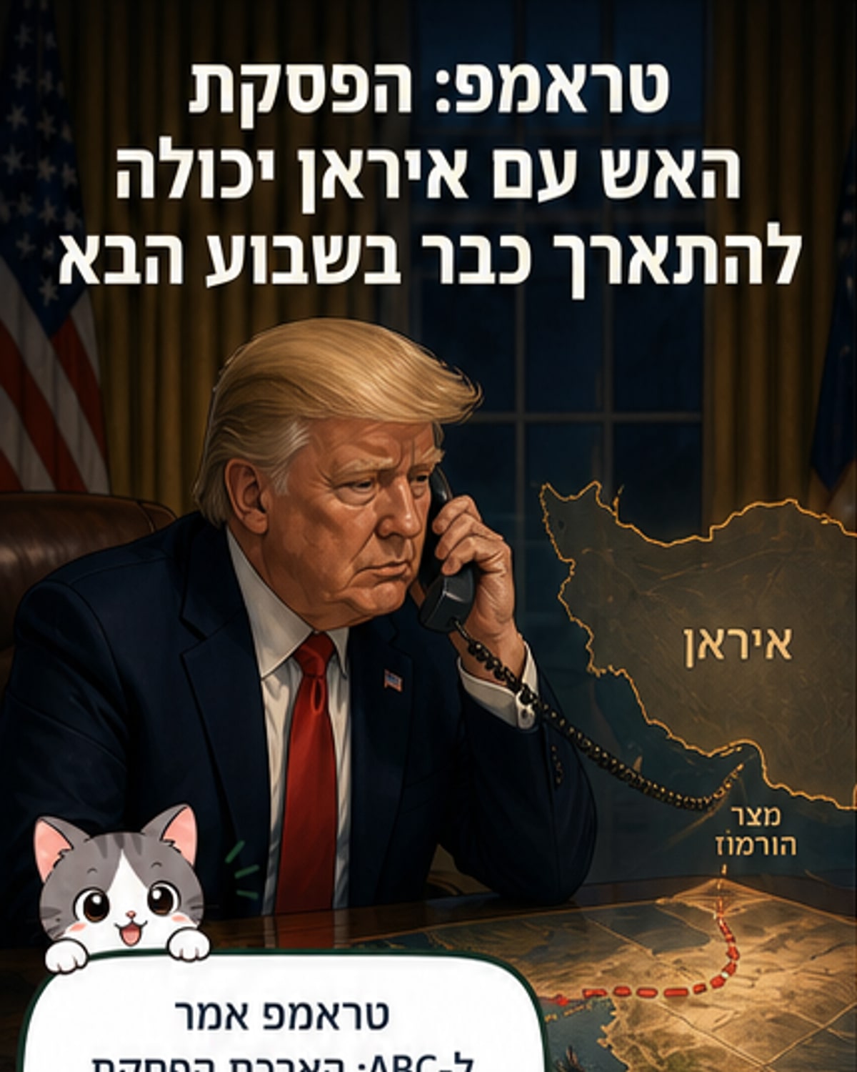 טראמפ: הארכת הפסקת האש עם איראן - אולי כבר בשבוע הבא