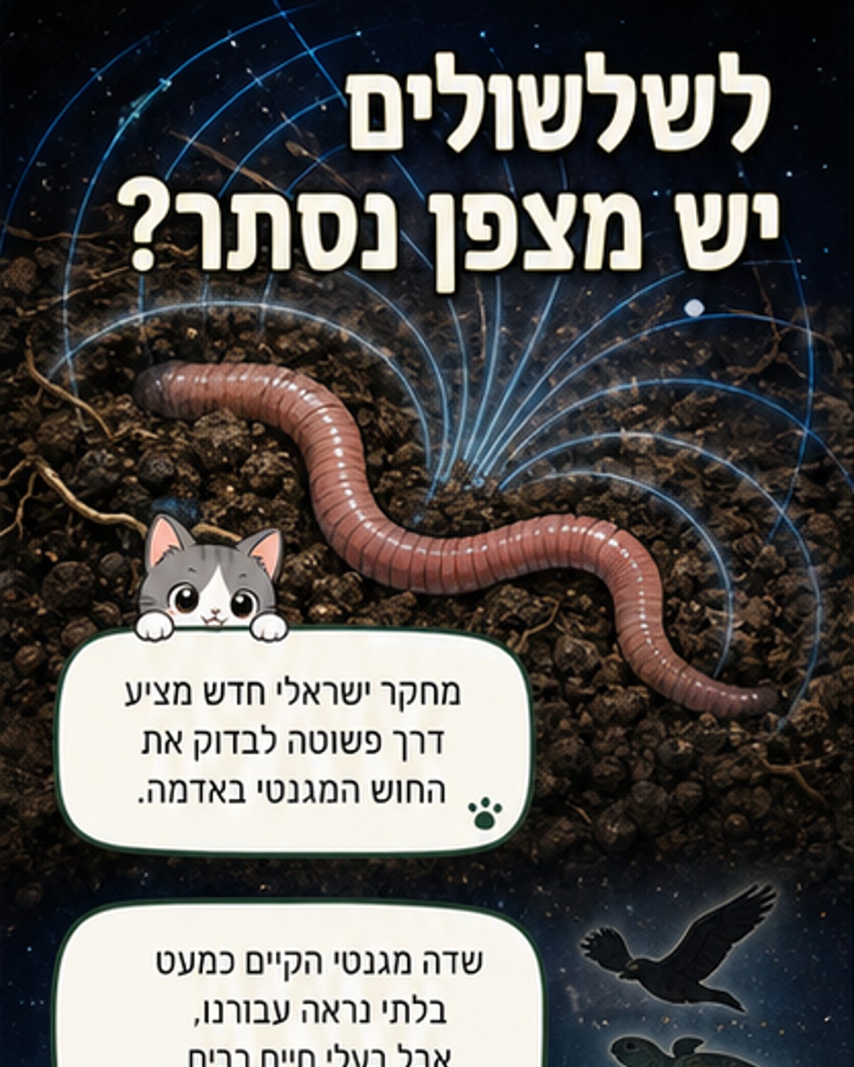 איך שלשולים מגלים את הדרך באדמה?