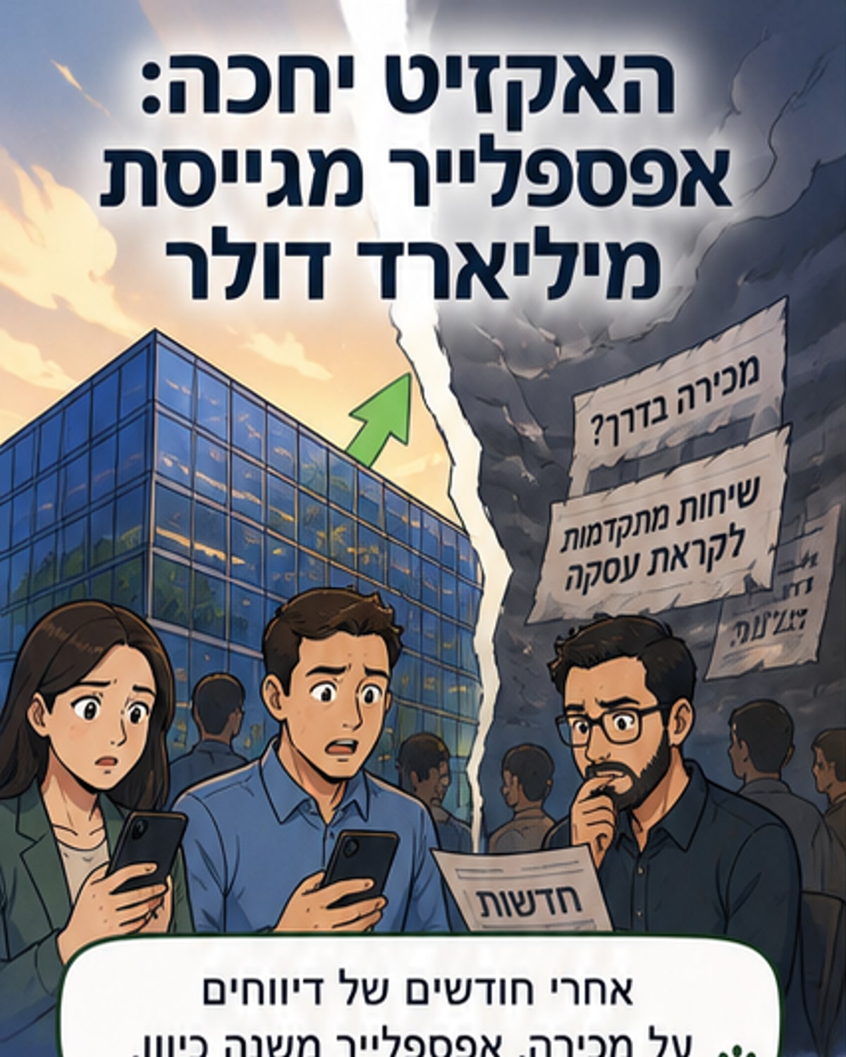 לוגו AppsFlyer על רקע של גרפים ונתוני טרפיק דיגיטלי, עם אייקונים של Google, Meta ו-Unity