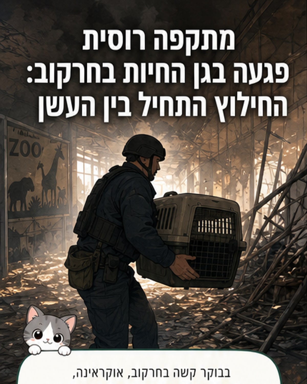 מתקפה רוסית פגעה בגן החיות בחרקוב