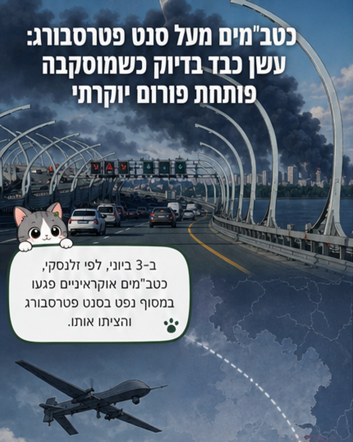 כטב"מים אוקראיניים פגעו במסוף הנפט בסנט פטרסבורג