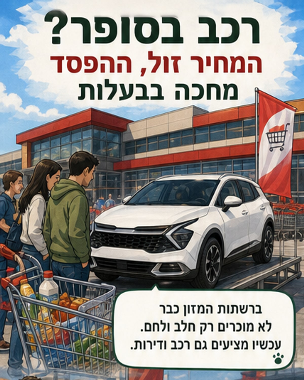 מבצעי רכבים בסופרמרקט: מה מחפין?