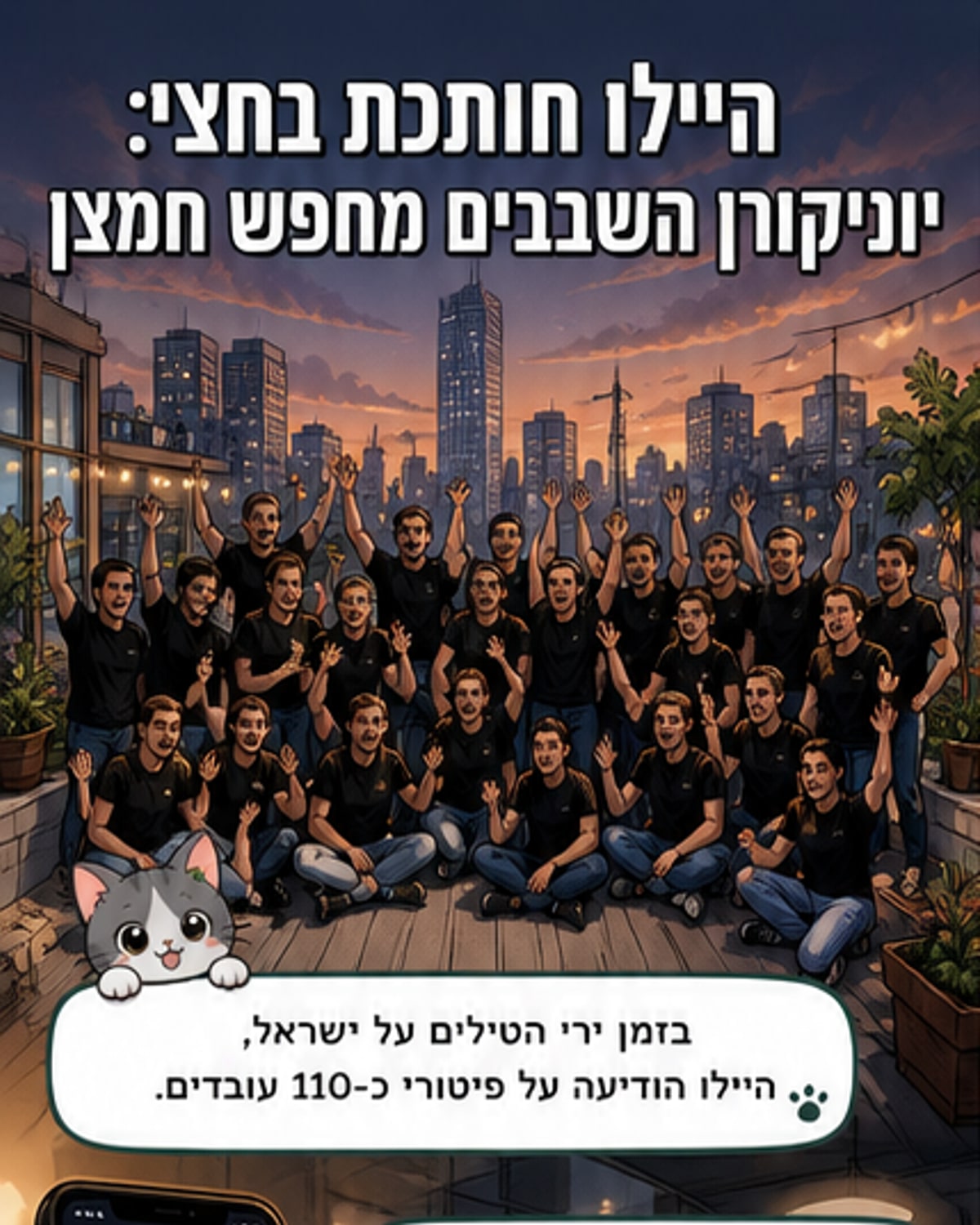 היילו מפטר מחצית מהעובדים