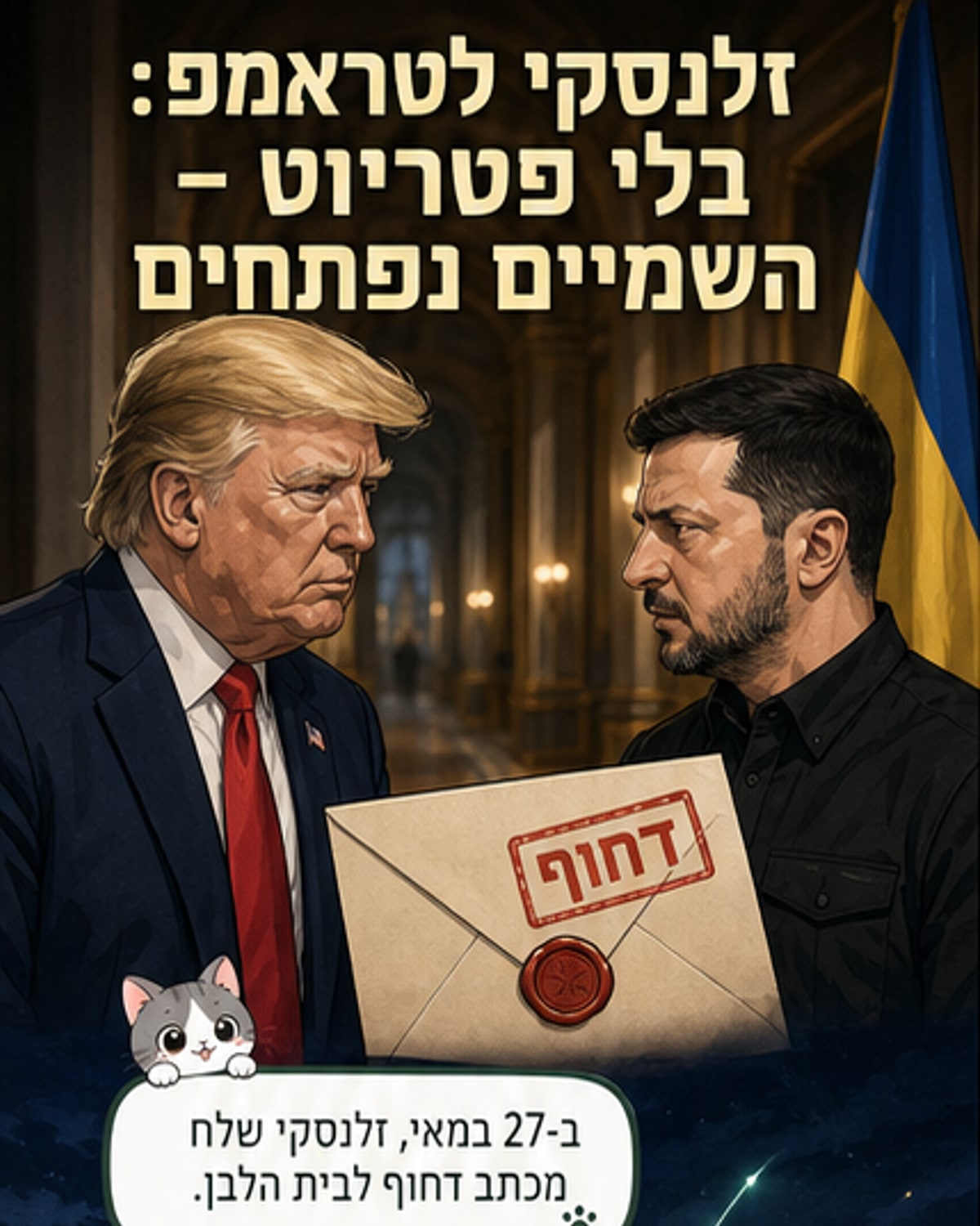 זלנסקי שלח מכתב דחוף לטראמפ