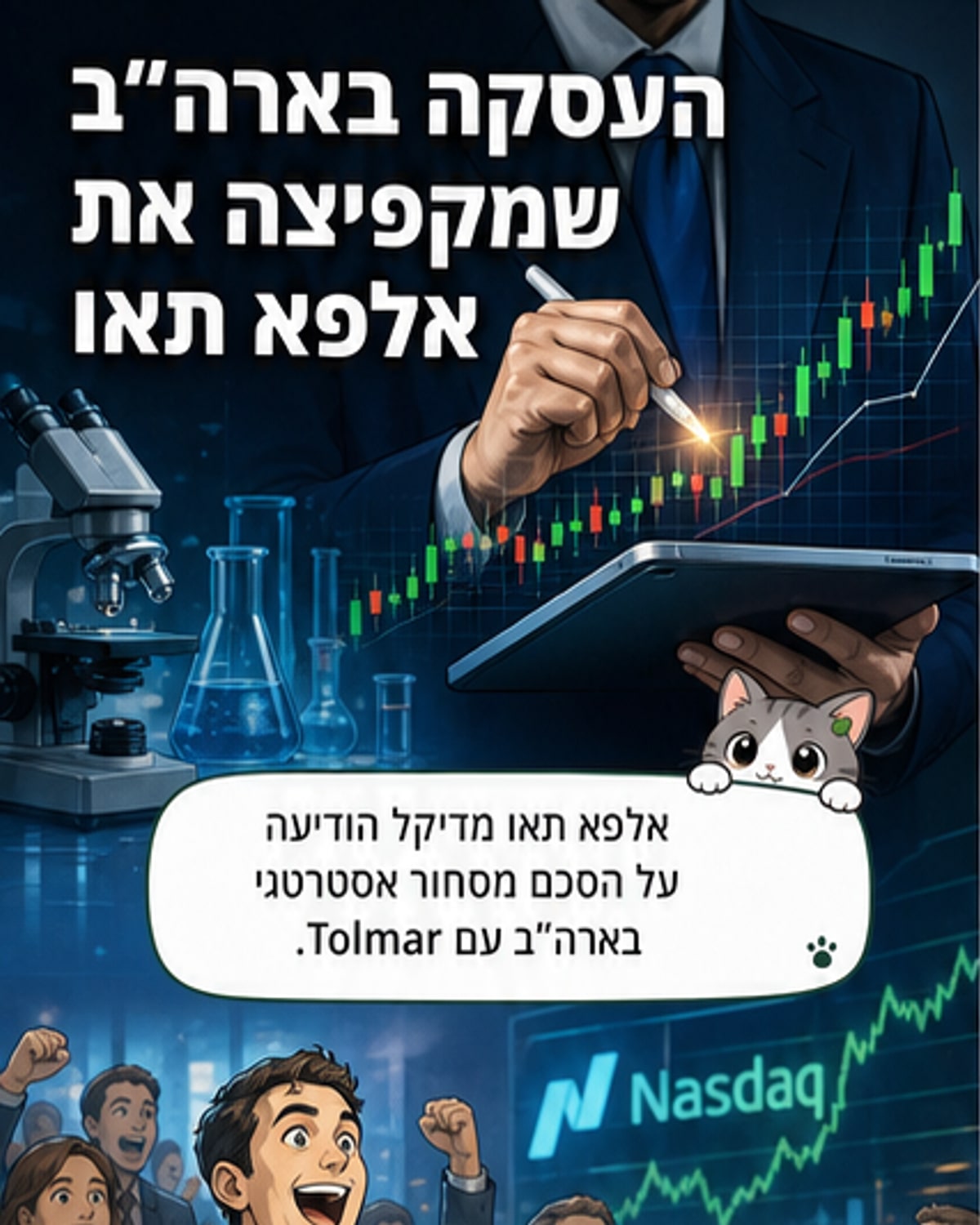 מניות אלפא תאו מזנקת 22% אחרי הסכם ארה"ב