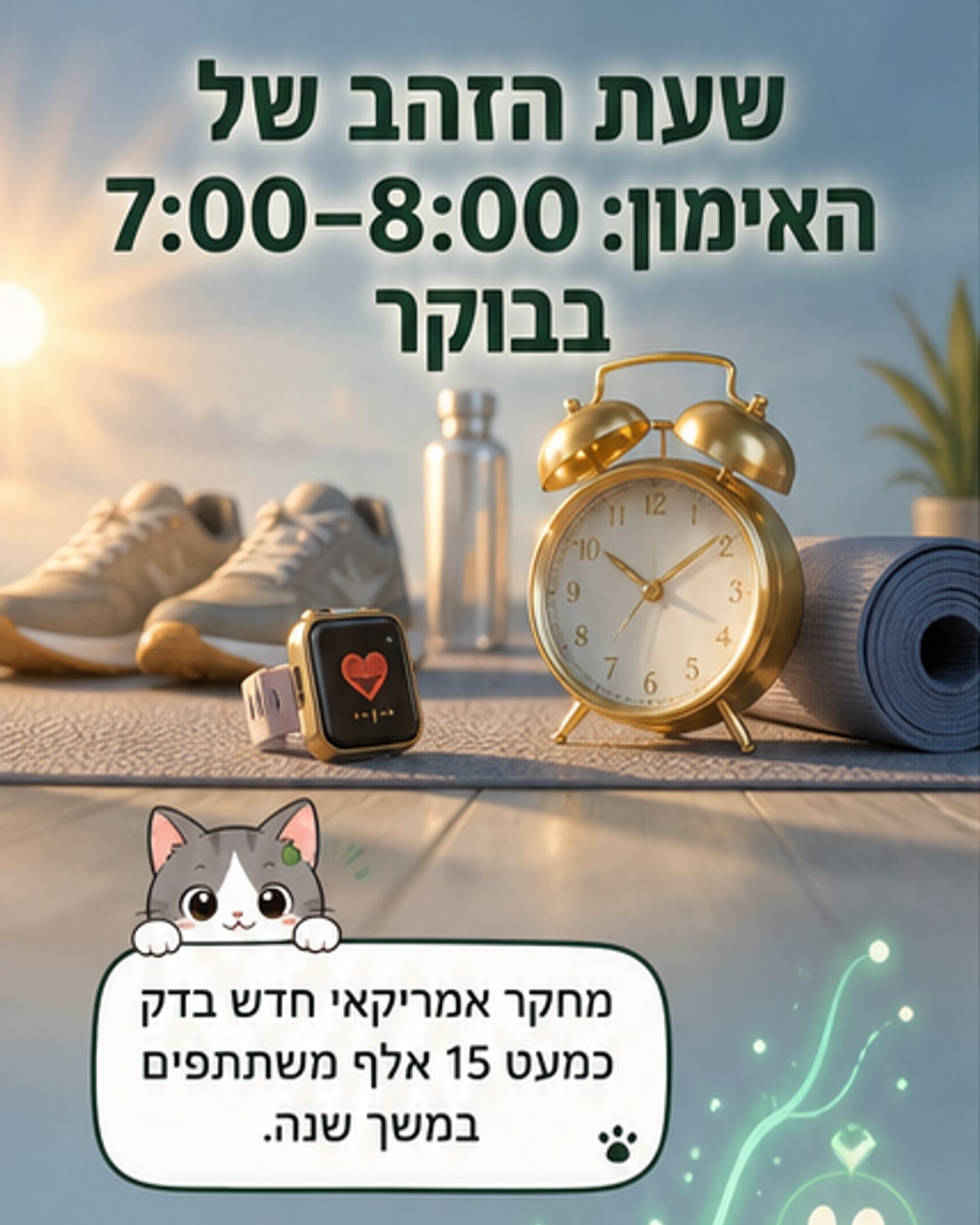 השעון הביולוגי מכריע: מומלץ להתעמל בשעה זו