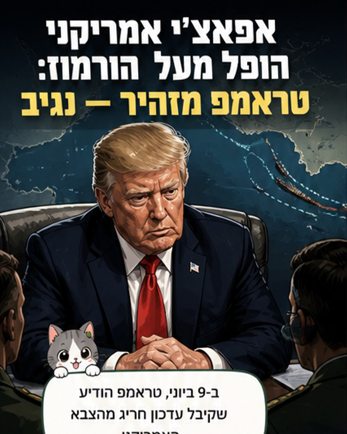 טראמפ מזהיר: נגיב לאיראן אחרי הפלת אפאצ'י