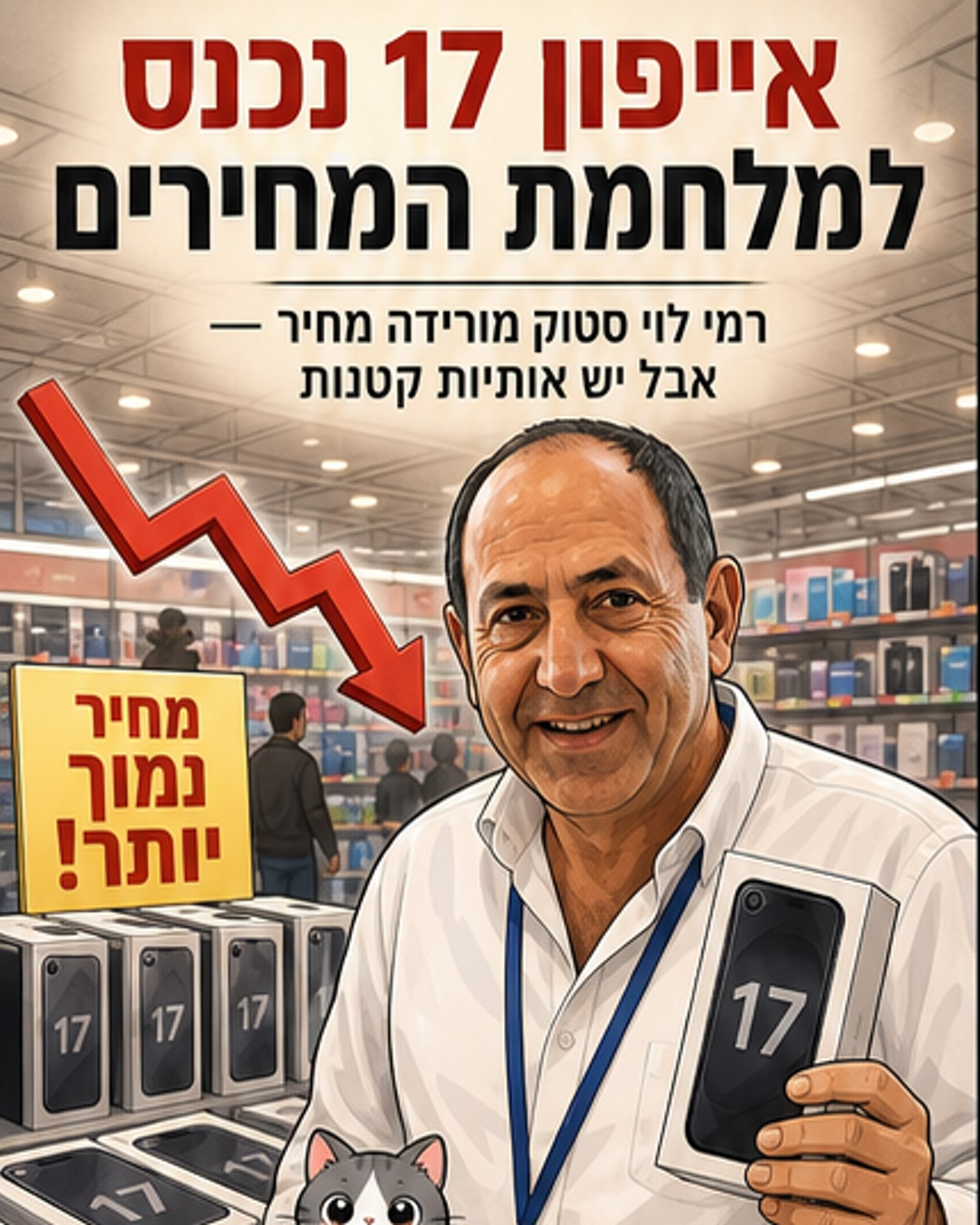 רמי לוי סטוק מצמצמת מחירי אייפון 17