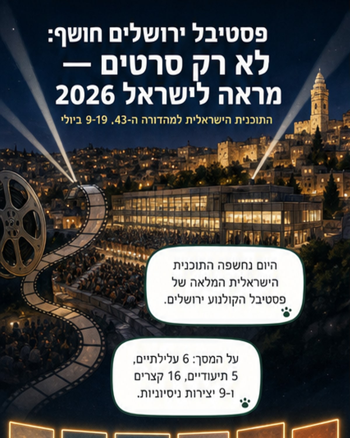 מה רואים בפסטיבל הקולנוע ירושלים?