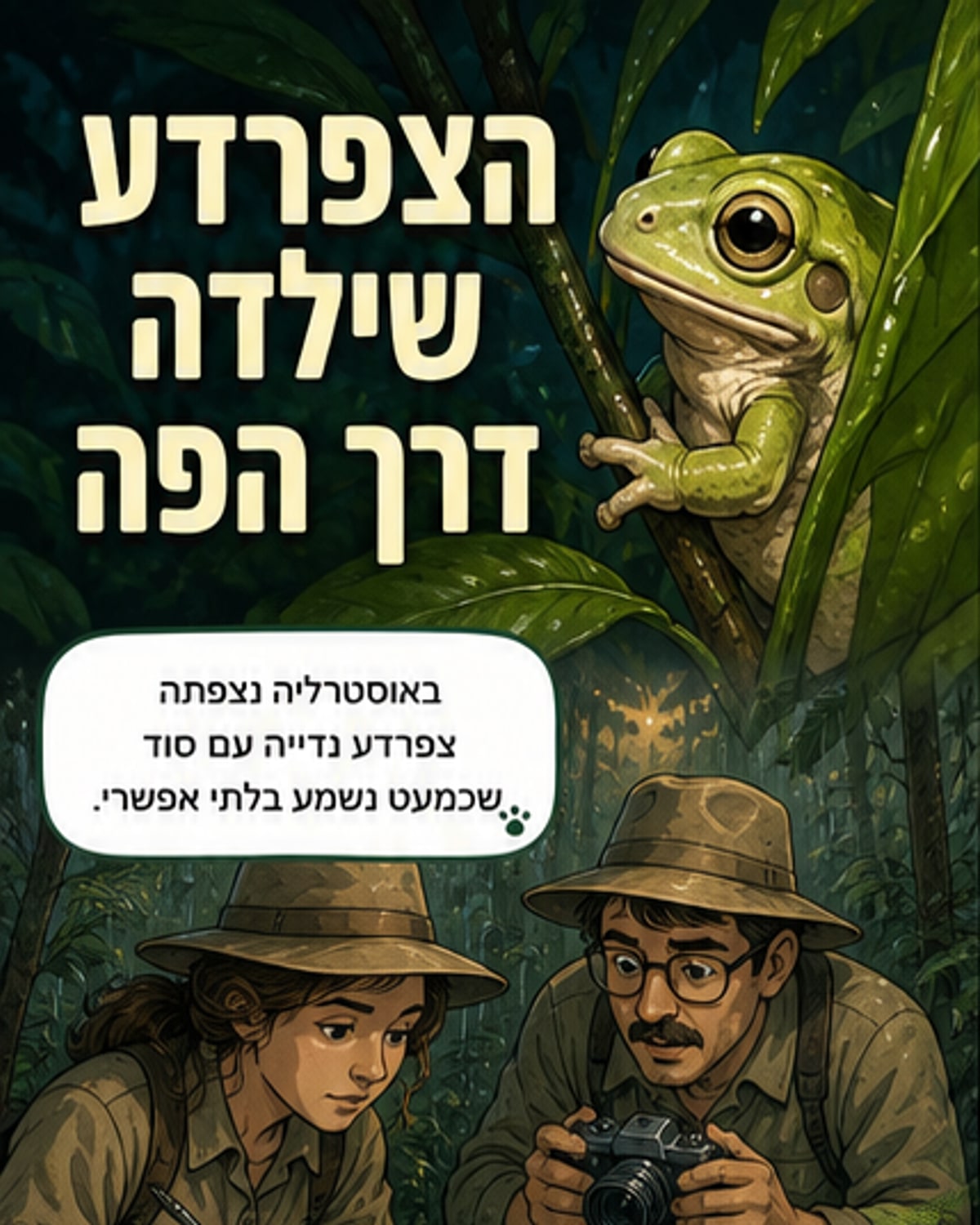 צפרדע נולדה דרך הפה: תופעה ביולוגית נדירה