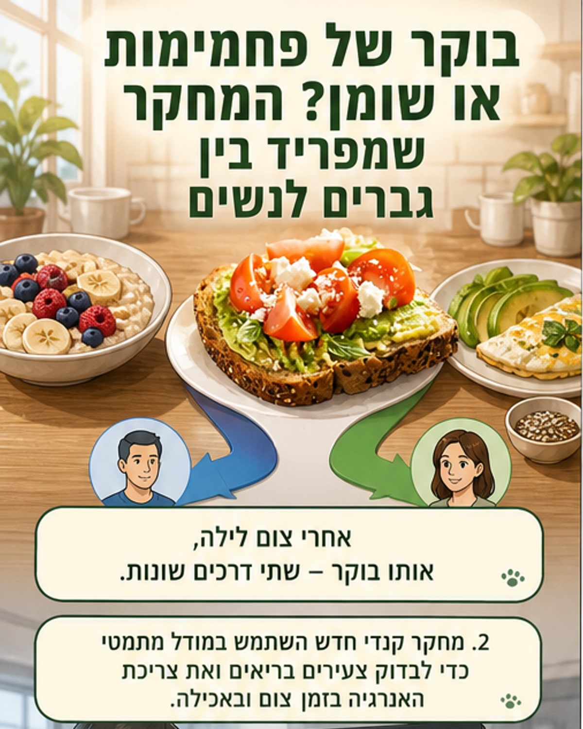 איזה ארוחת בוקר מפחיתה שומן?