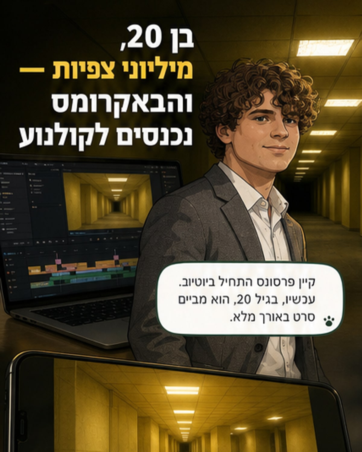 במאי בן 20 שיצר אימה ברשת מתרגל למסך הגדול