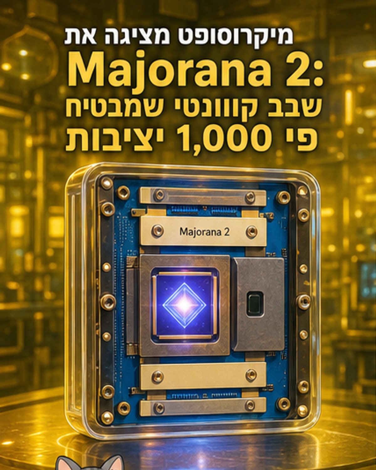 מיקרוסופט מציגה שבב קוונטי עם שיפור פי 1000