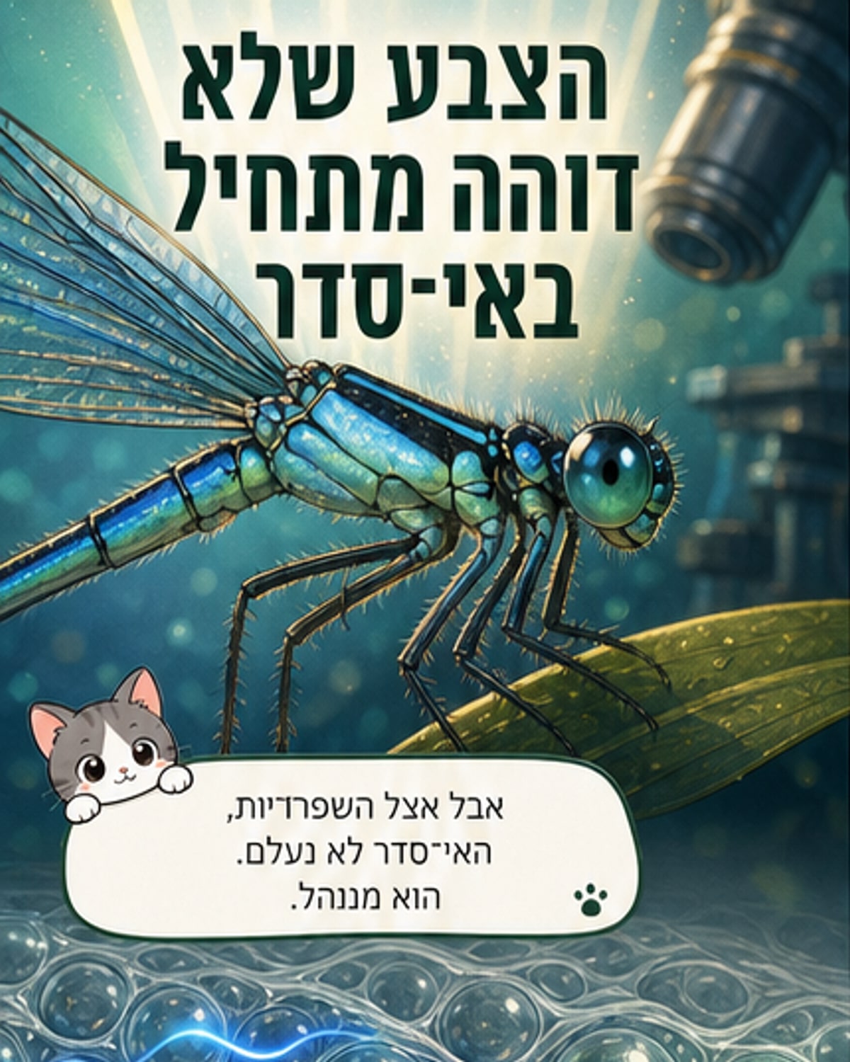 שפרירית כחולה-זנב על עלה, עם מקרור של מבנה ננו בתוך תאי הצבע