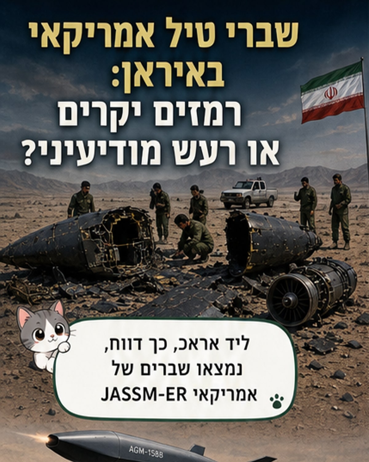 איראן מצאה שרידי טיל חמקן אמריקאי