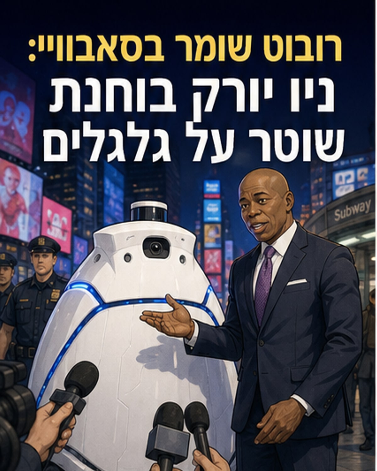 שוטר רובוט במשקל 180 ק”ג יסייר בניו יורק