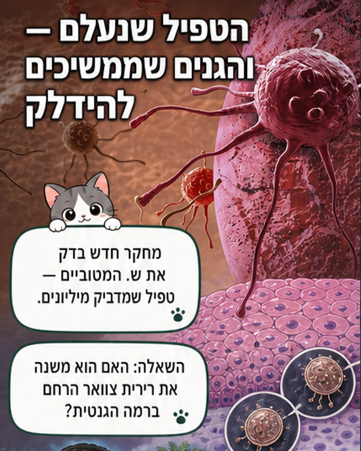 זיהום טפילי קושר לשינויים גנטיים בצוואר הרחם