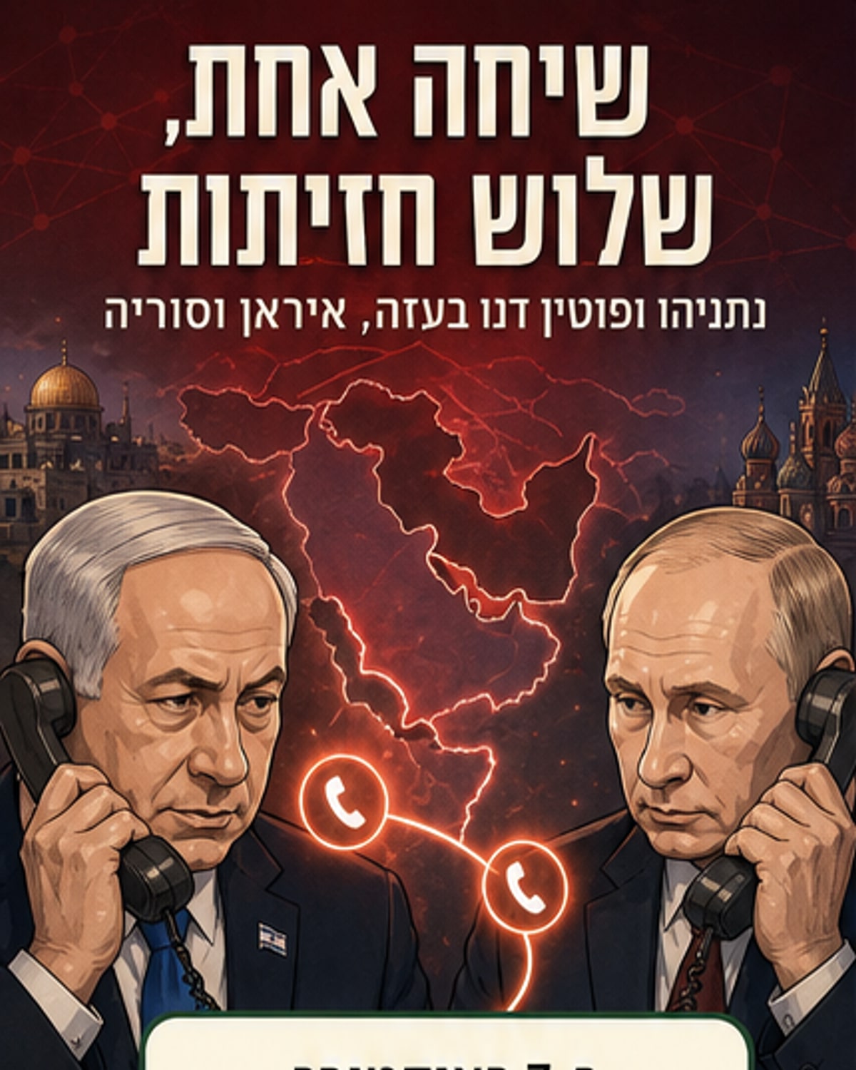 נתניהו ופוטין שוחחנו על מזרח התיכון