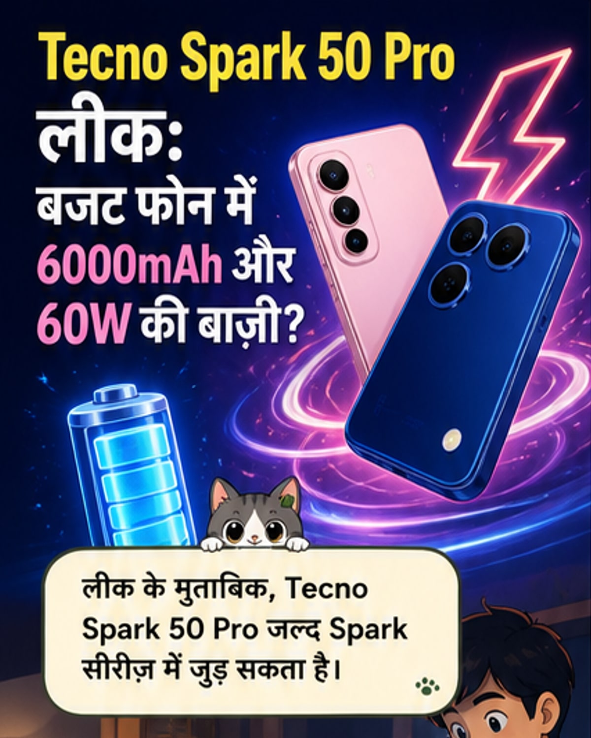 Tecno Spark 50 Pro की लीक डिटेल्स सामने