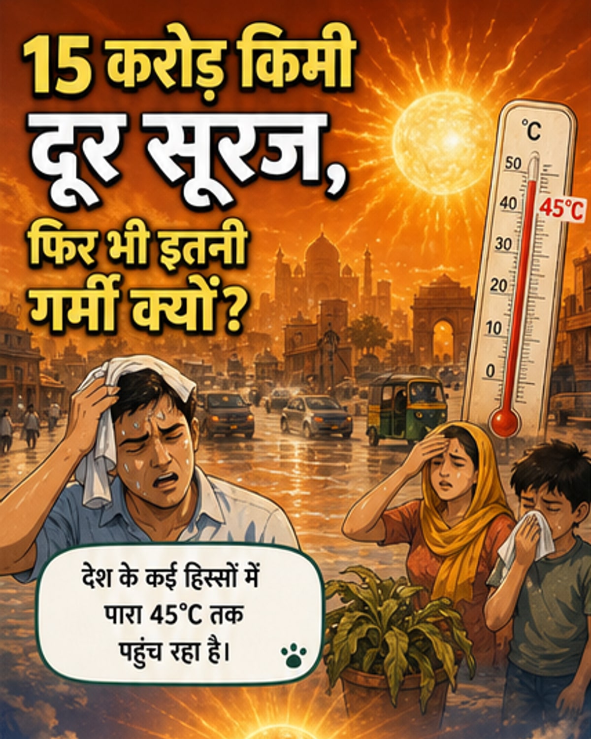 सूर्य से 15 करोड़ किमी दूर, फिर भी तपते हैं हम