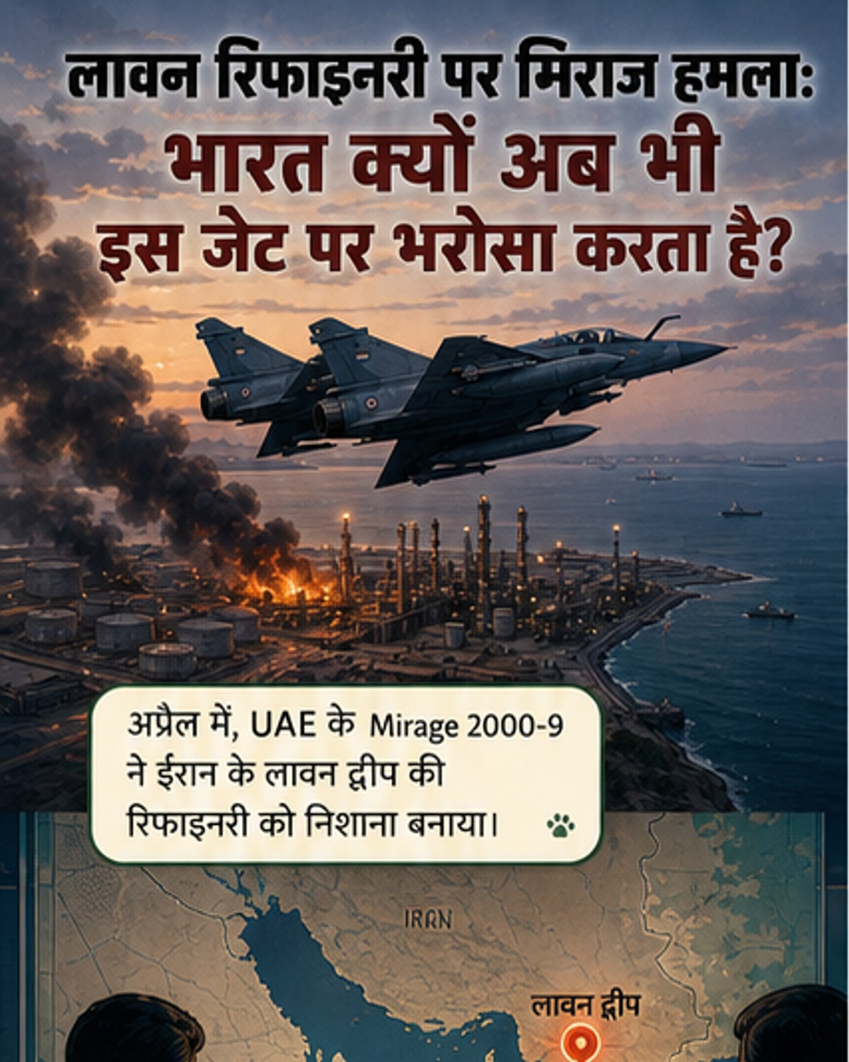 यूएई ने मिराज 2000 से ईरान में तबाही