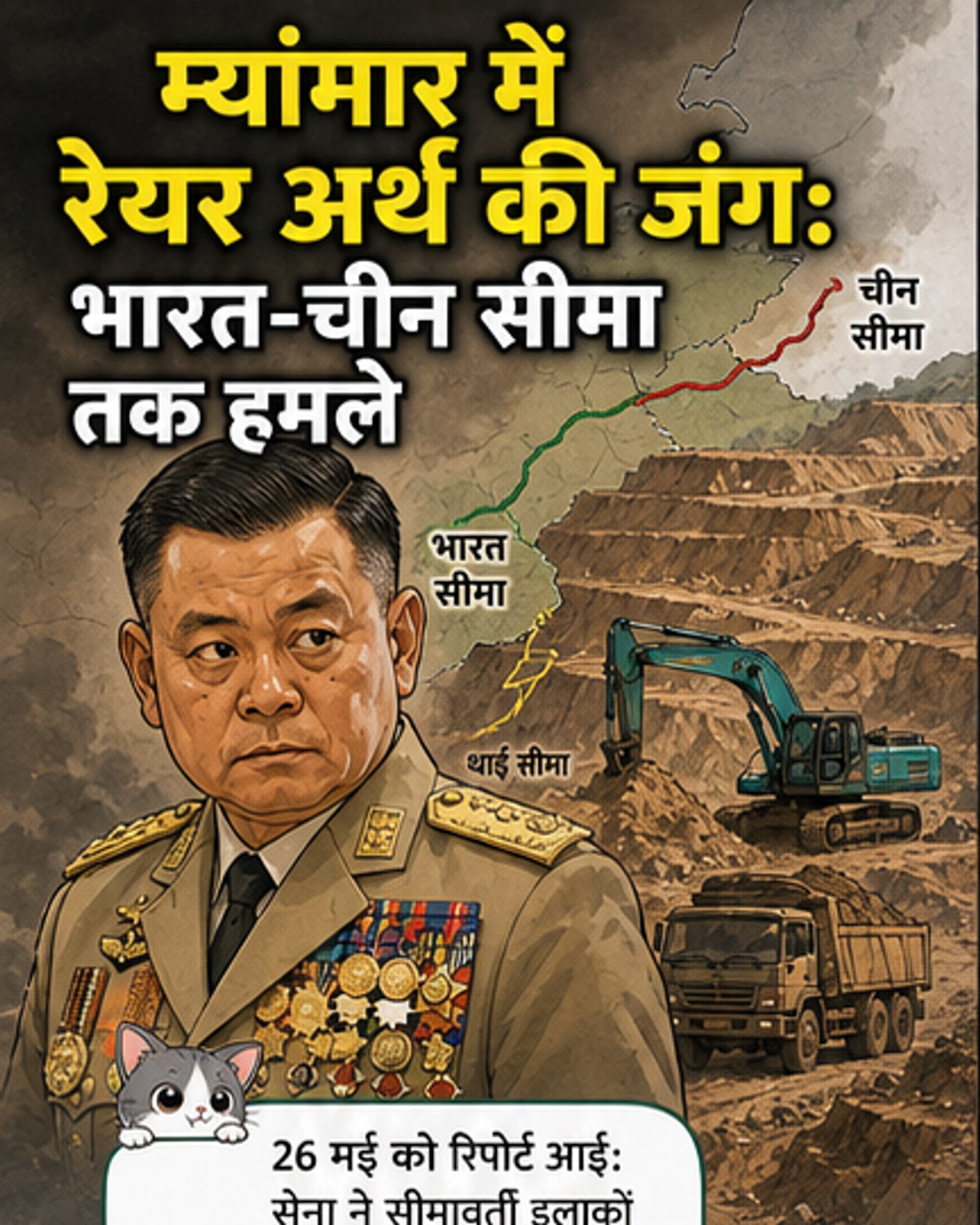 म्यांमार सेना का दुर्लभ खनिजों के लिए हमला