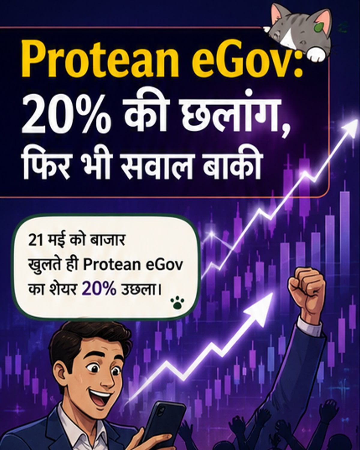 प्रोटीन ईगव का शेयर 20% उछाल