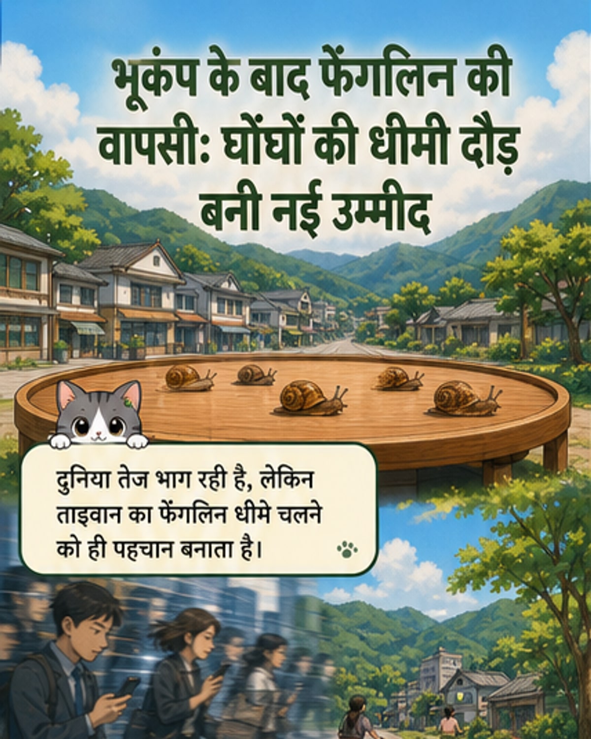 घोंघों की दौड़ में छिपा जीवन का सबक