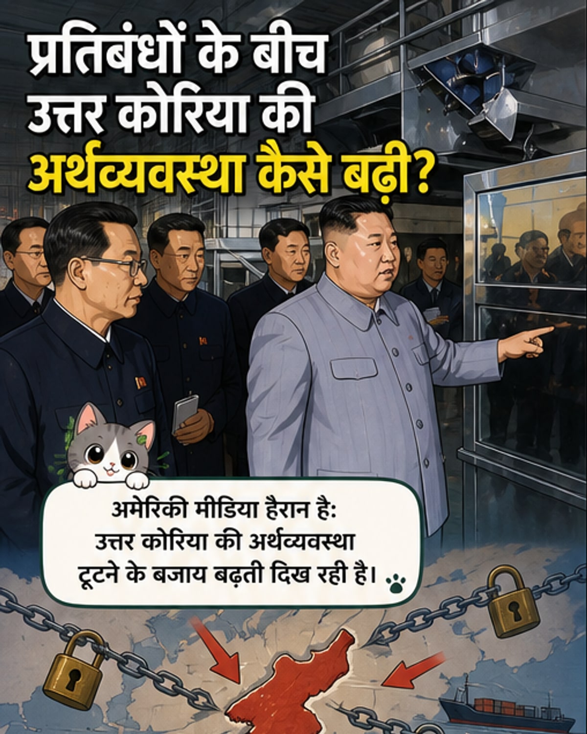 प्योंगयांग की सड़क पर चीनी इलेक्ट्रिक कारें और QR कोड वाले टैक्सी ऐप्स के साथ आधुनिक शहरी जीवन के दृश्य।
