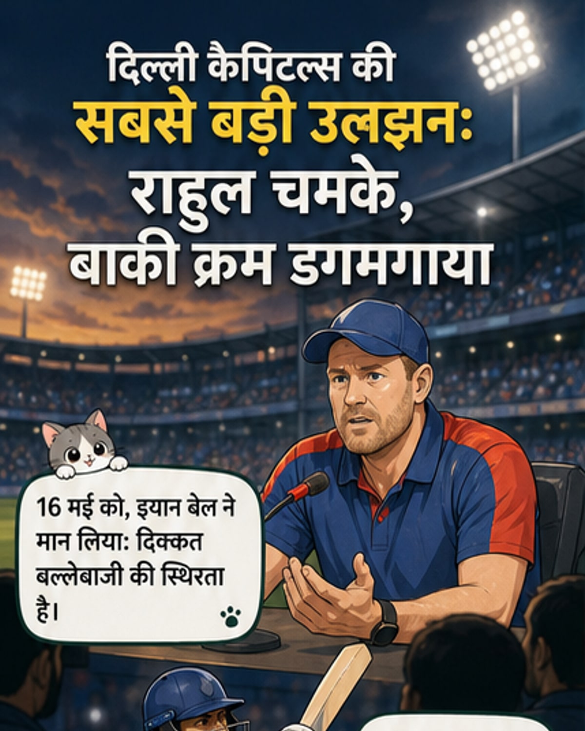 दिल्ली की बल्लेबाजी में अस्थिरता का संकट