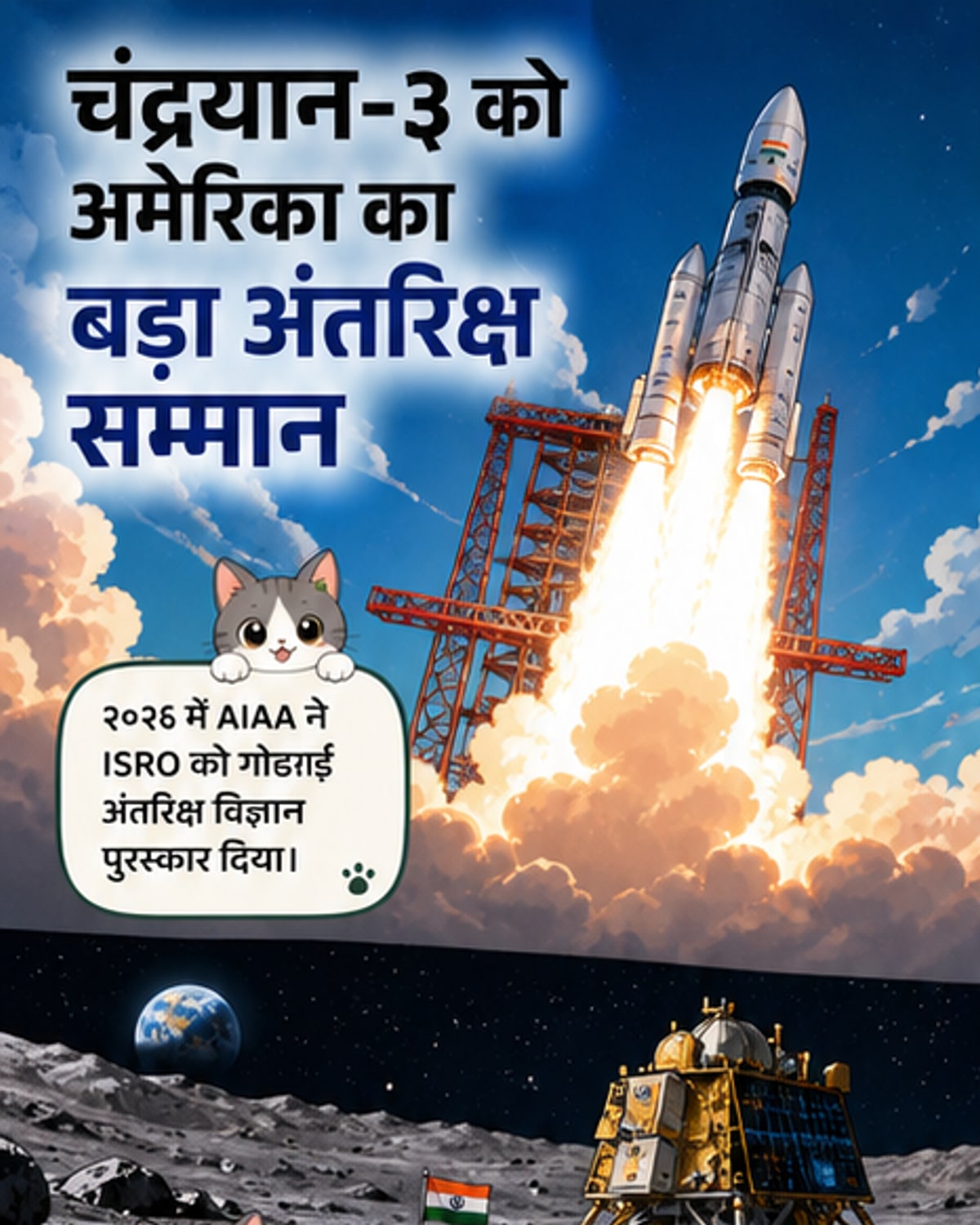 चंद्रयान-3 को अमेरिका का टॉप सम्मान