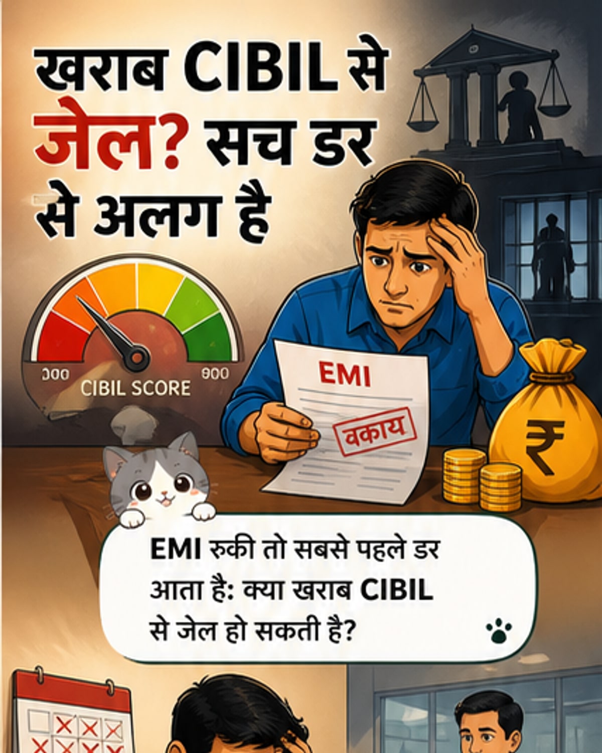 खराब CIBIL स्कोर पर जेल?