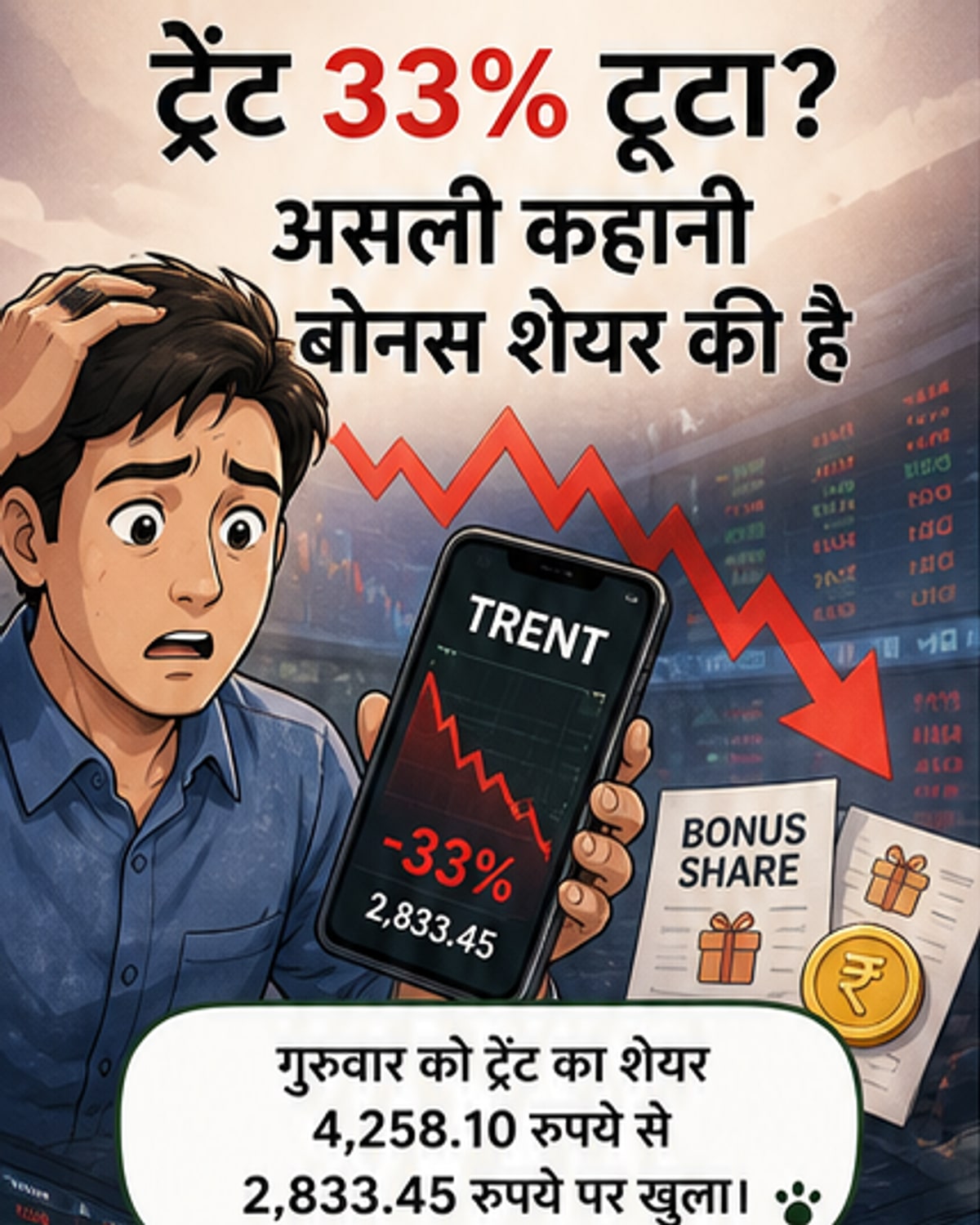 ट्रेंट शेयर 33% गिरा, लेकिन निवेशकों को फायदा