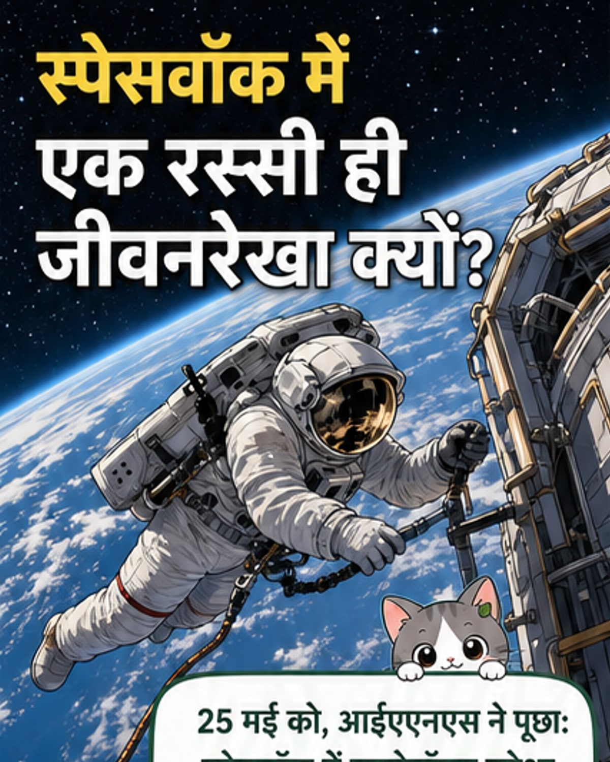 अंतरिक्ष में चलते एस्ट्रोनॉट्स क्यों बंधे रहते हैं रस्सी से?
