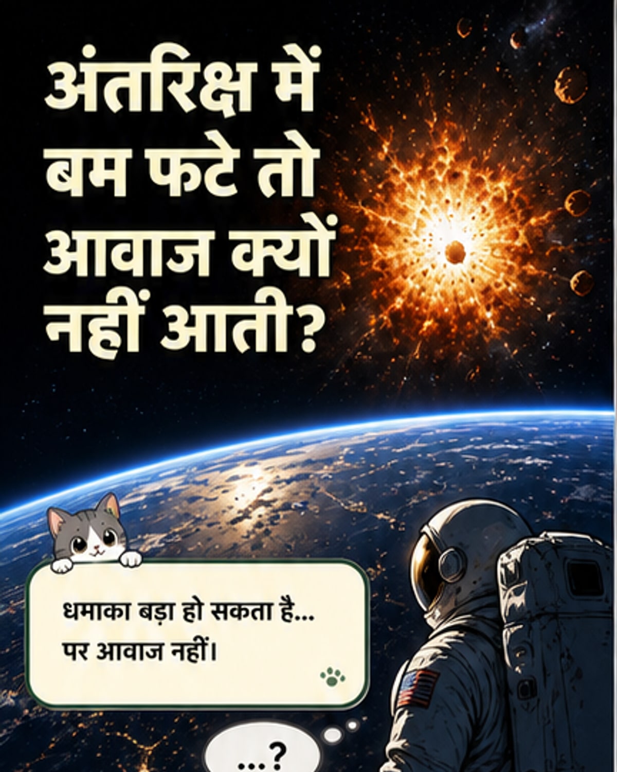 अंतरिक्ष में बम फटा तो आवाज कहां गई?