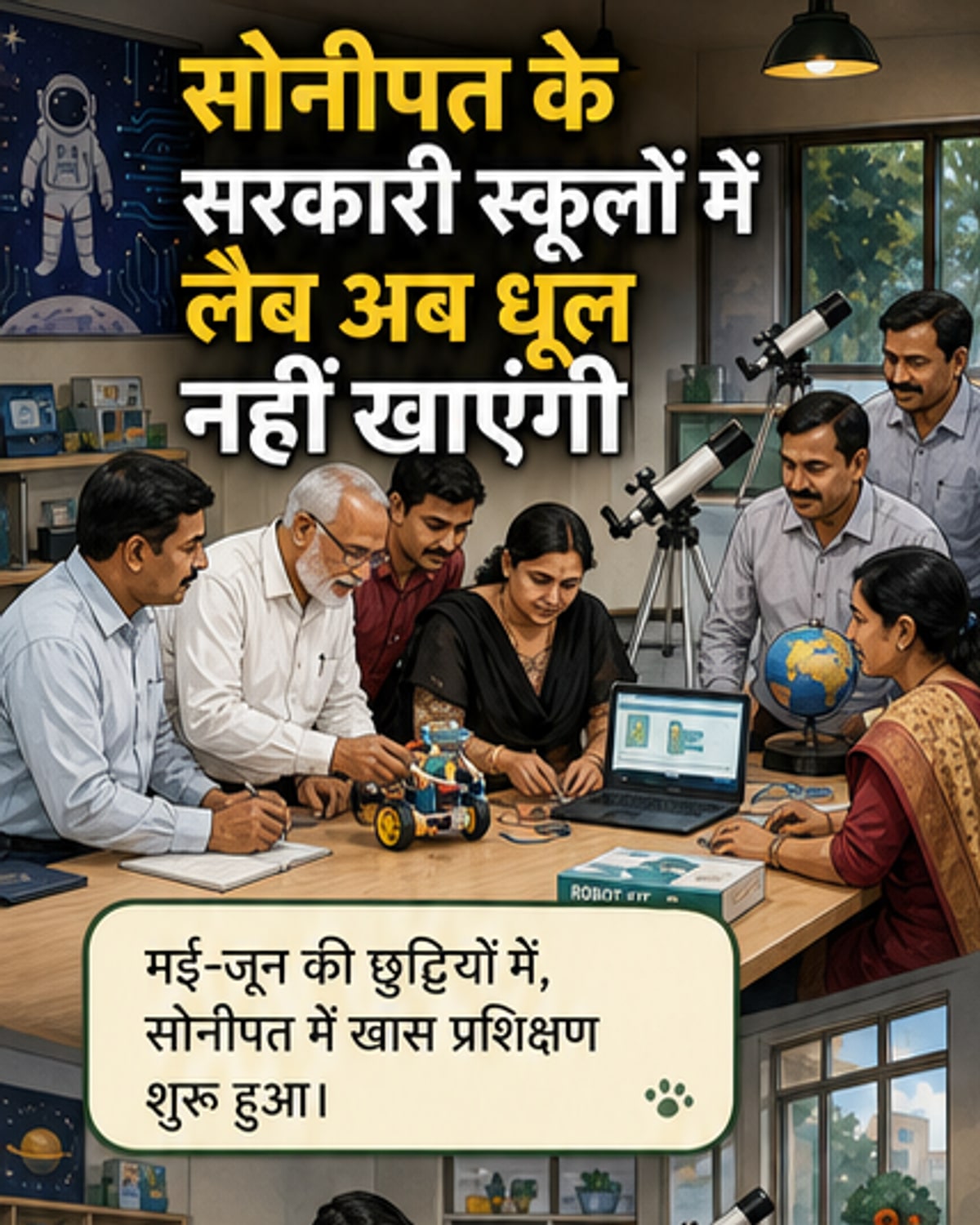 सोनीपत के स्कूलों में अब रोबोटिक्स से पढ़ाई