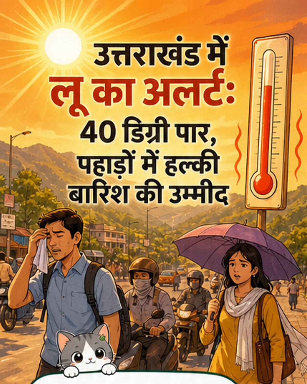 उत्तराखंड में लू की चेतावनी