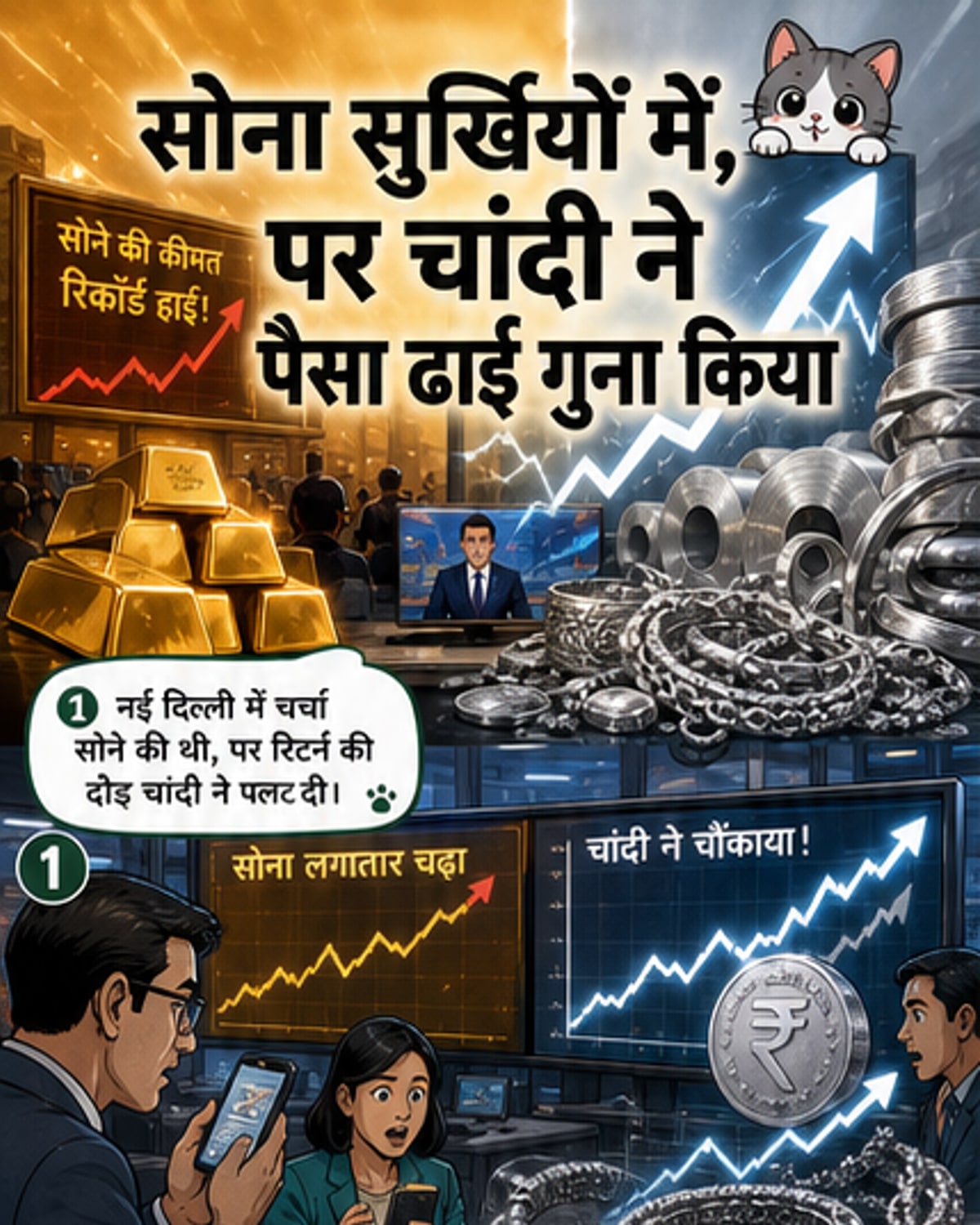 चांदी ने मारी बाजी, सोने को पीछे छोड़ा