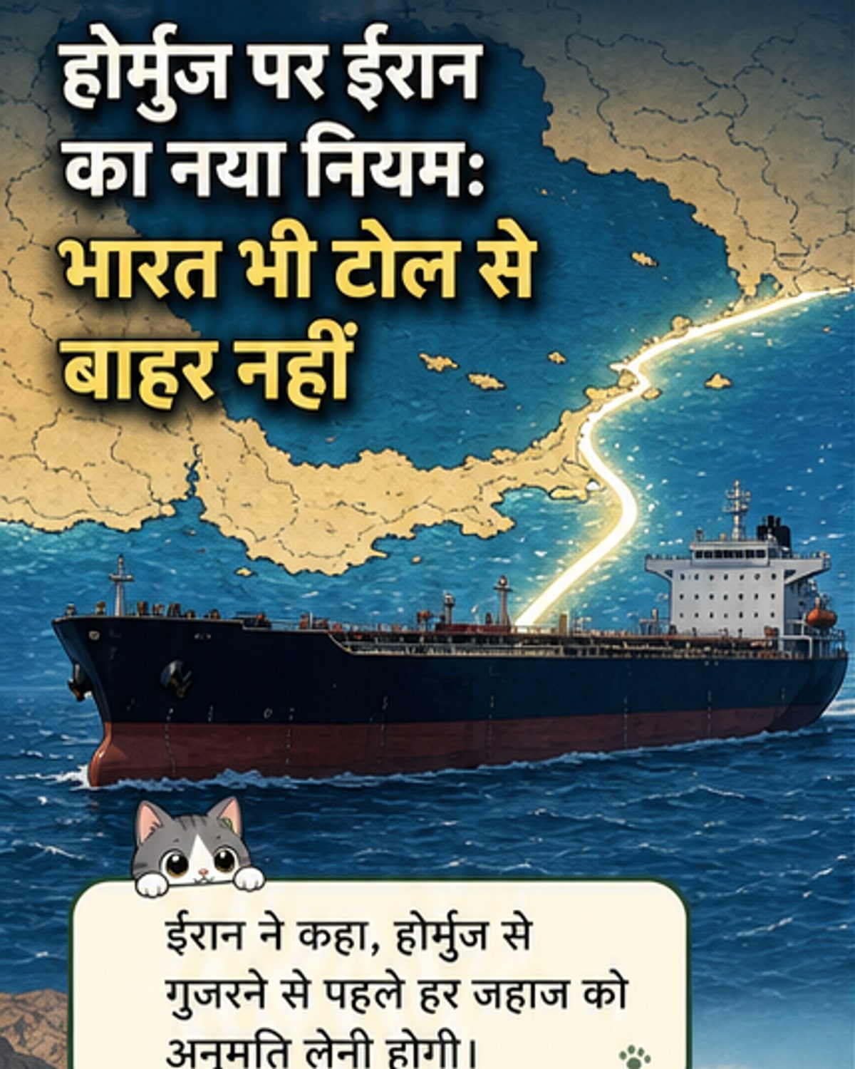 होर्मुज में हर जहाज से टोल, भारत को भी नहीं छूट