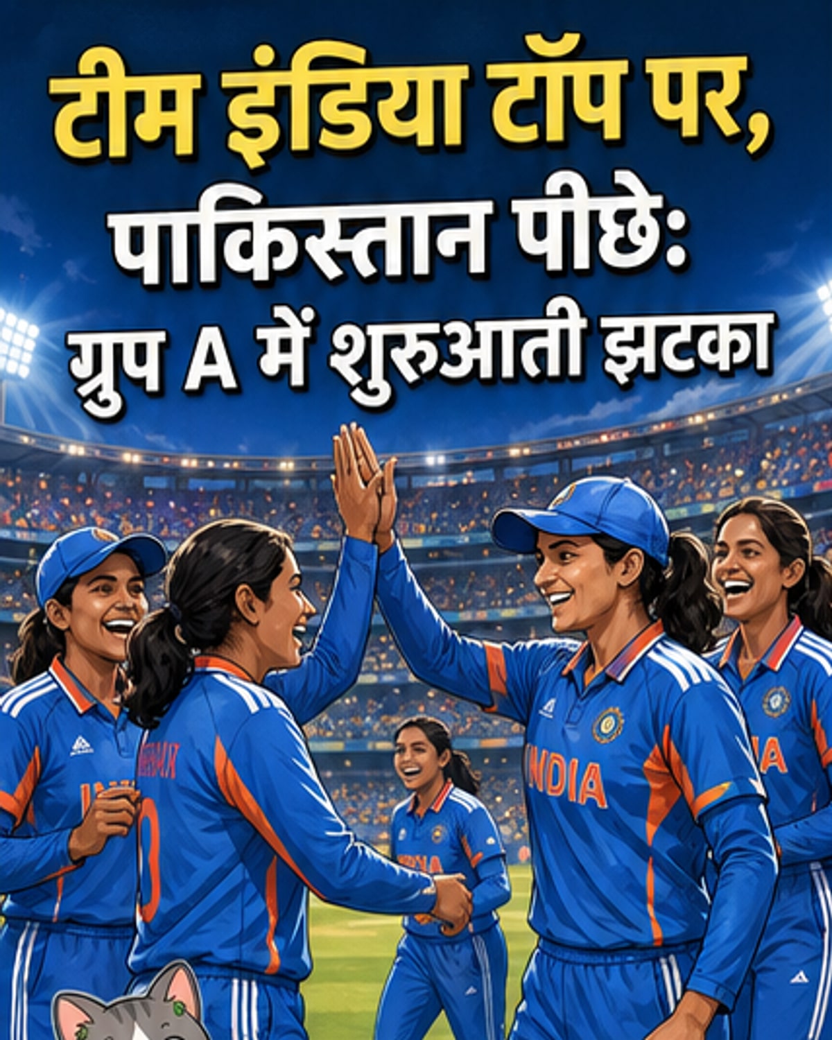 भारत महिला टी20 में टॉप पर