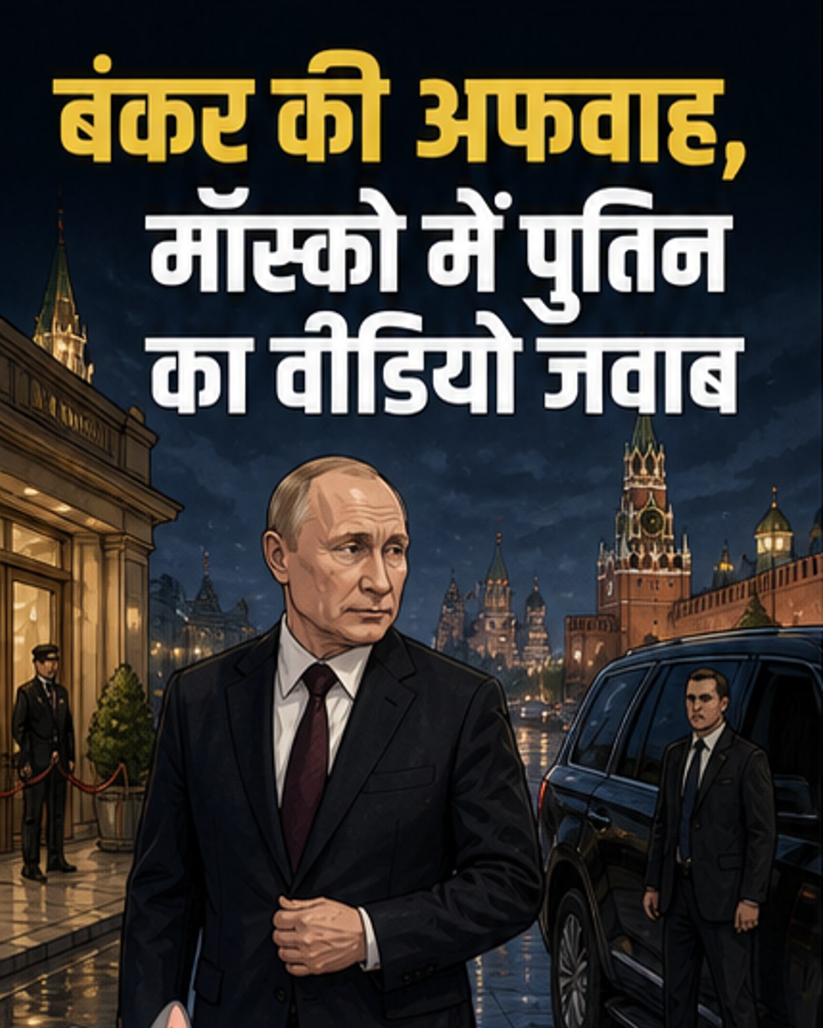 पुतिन ने बंकर अफवाहों को दिया जवाब