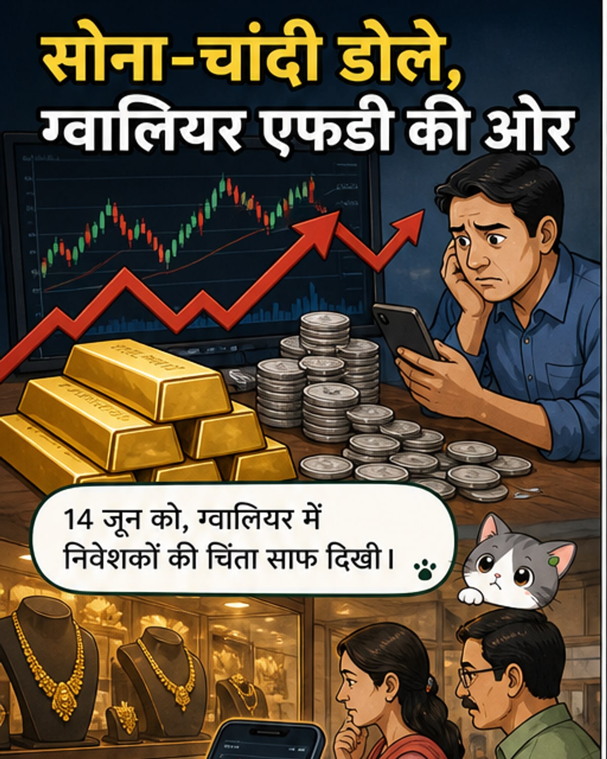 सोने-चांदी की अस्थिरता में डूबा निवेश, एफडी में भाग