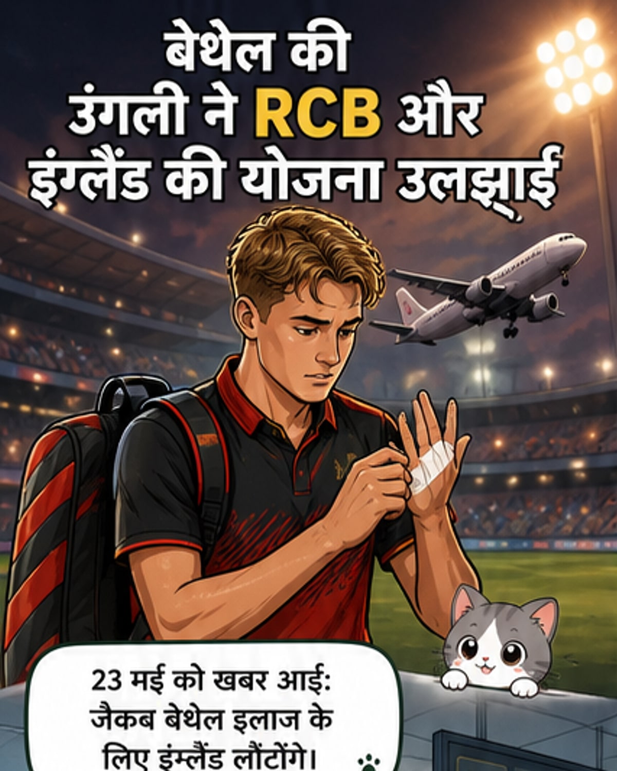 जैकब बेथेल उंगली की चोट पर लौटे इंग्लैंड