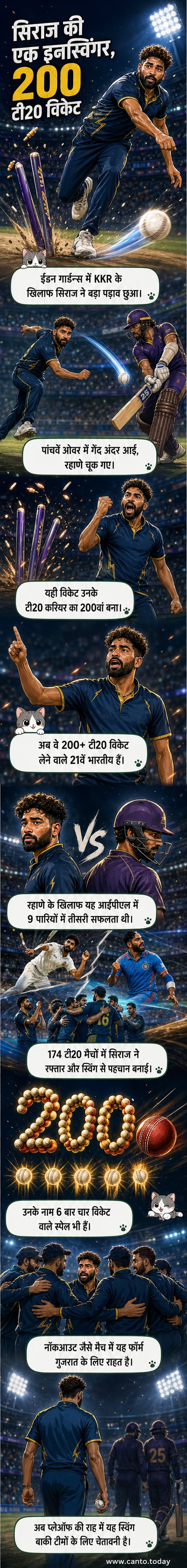 मोहम्मद सिराज ईडन गार्डन्स में गेंदबाजी करते हुए, पृष्ठभूमि में भारी दर्शक।