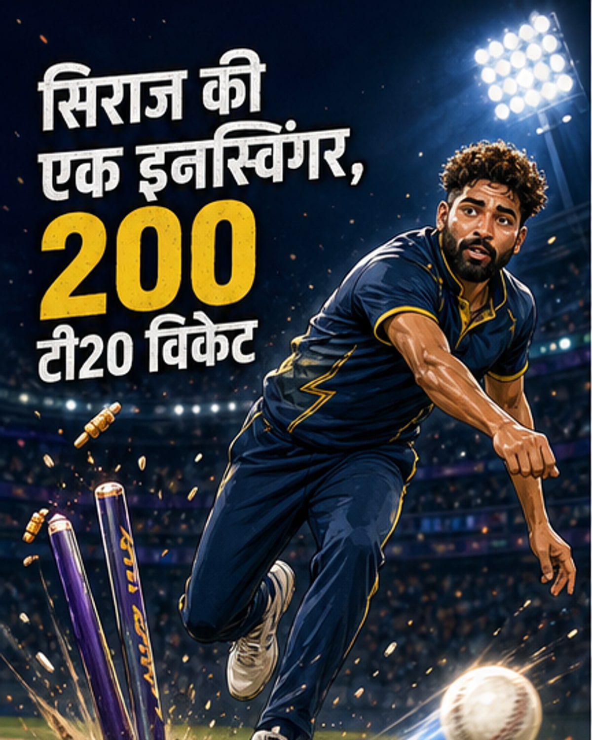 सिराज ने चूमा 200 विकेट का जादुई आंकड़ा